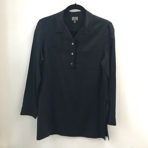 Calvin Klein Sleek Satin Tunic Blouse